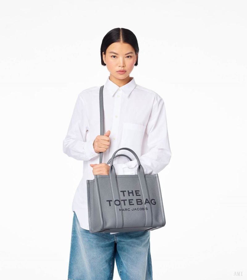 Marc Jacobs | The Leather Medium Tote Bag - Wolf Grey