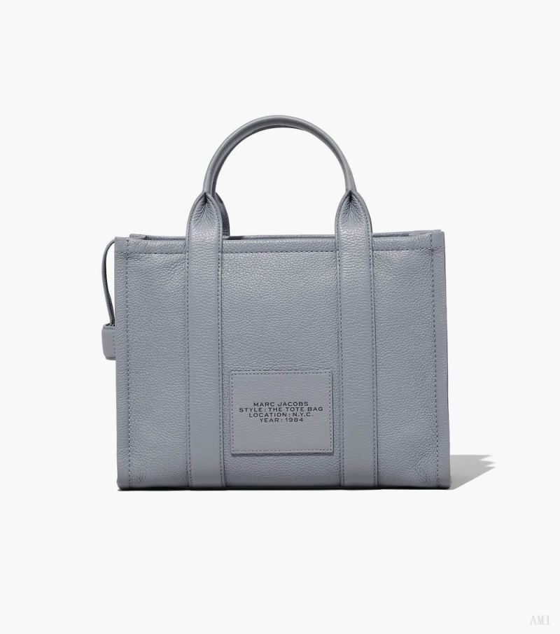 Marc Jacobs | The Leather Medium Tote Bag - Wolf Grey