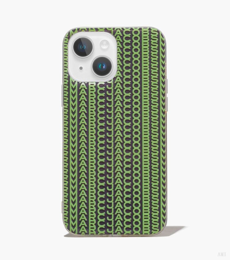 Marc Jacobs | The Monogram Iphone Case 14 Max - Grey/Fluro Green