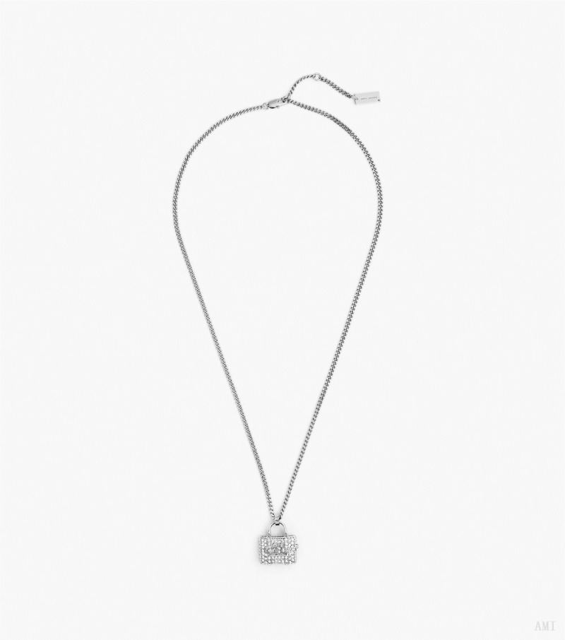 Marc Jacobs | The Pave Tote Bag Necklace - Silver/Crystal