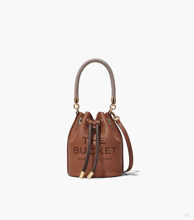 Marc Jacobs | The Leather Mini Bucket Bag - Argan Oil - Click Image to Close