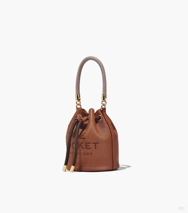 Marc Jacobs | The Leather Mini Bucket Bag - Argan Oil