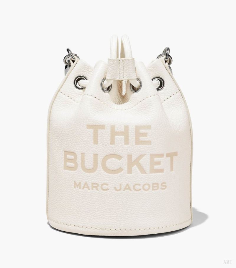 Marc Jacobs | The Leather Bucket Bag - Cotton/Silver