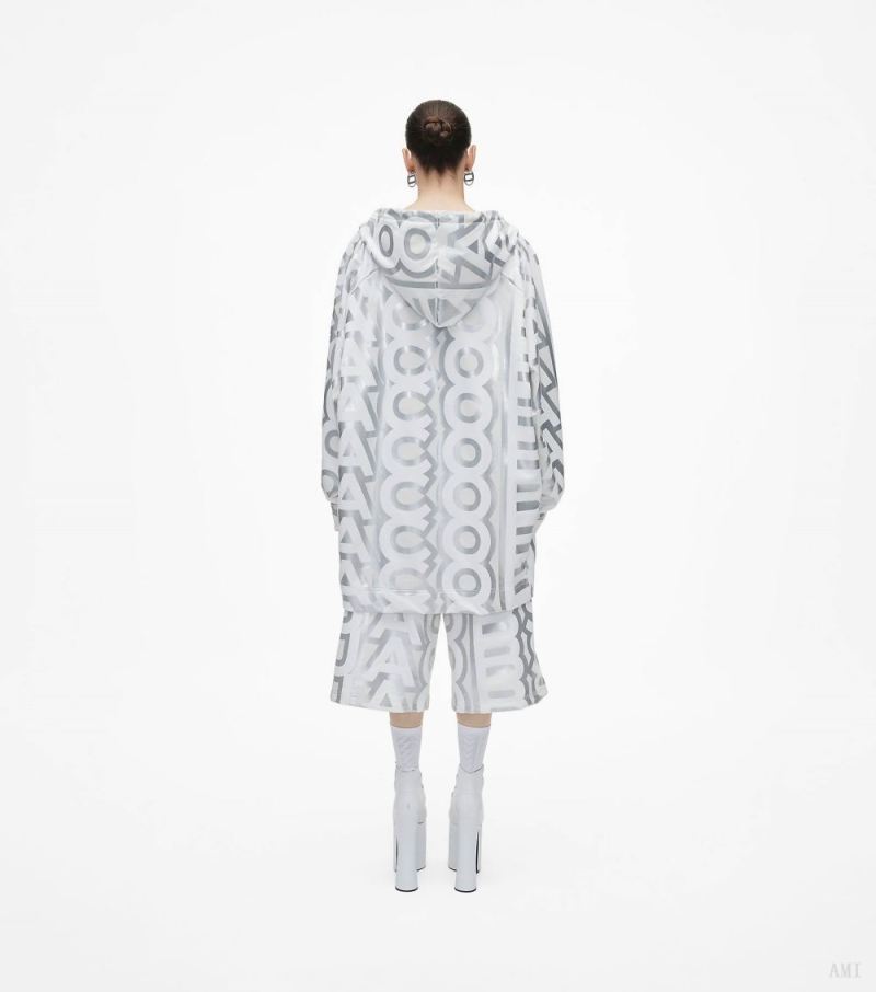 Marc Jacobs | The Monogram Zip Hoodie - Silver/Bright White