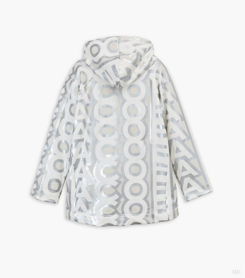 Marc Jacobs | The Monogram Zip Hoodie - Silver/Bright White