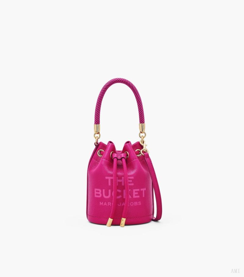 Marc Jacobs | The Leather Mini Bucket Bag - Lipstick Pink