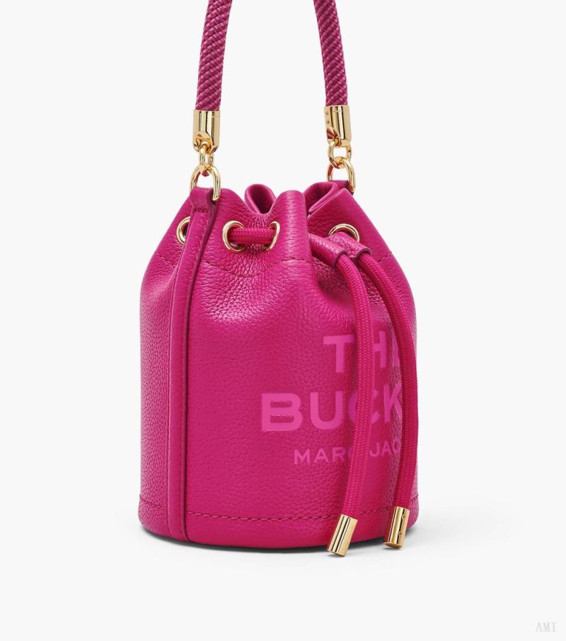 Marc Jacobs | The Leather Mini Bucket Bag - Lipstick Pink