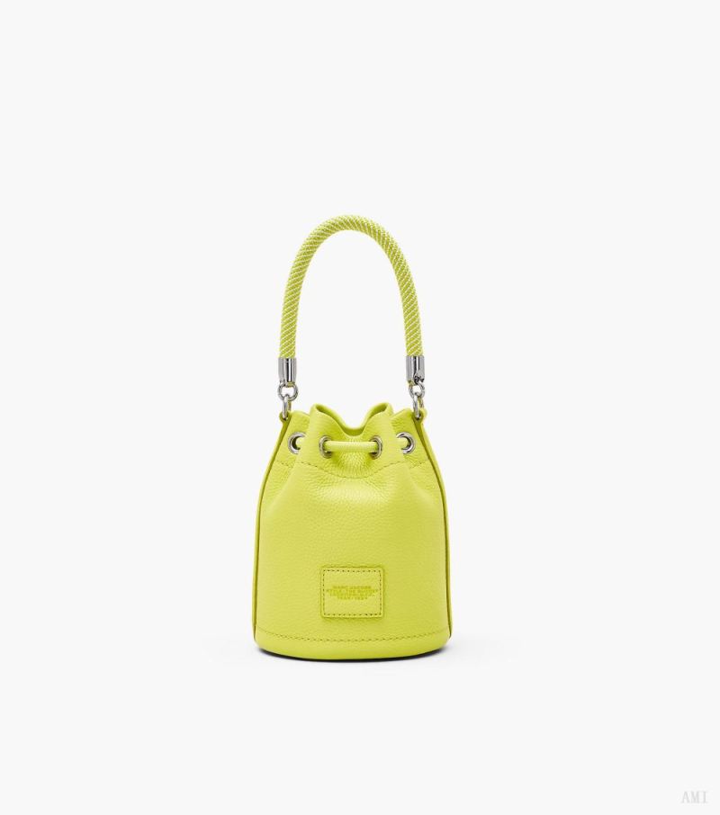 Marc Jacobs | The Leather Mini Bucket Bag - Limoncello