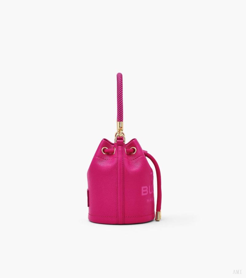 Marc Jacobs | The Leather Mini Bucket Bag - Lipstick Pink