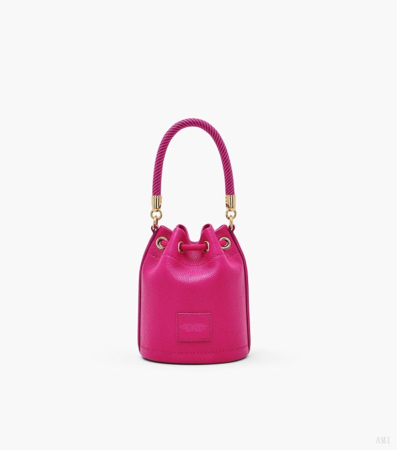 Marc Jacobs | The Leather Mini Bucket Bag - Lipstick Pink