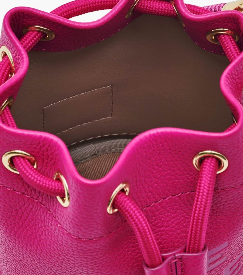 Marc Jacobs | The Leather Mini Bucket Bag - Lipstick Pink