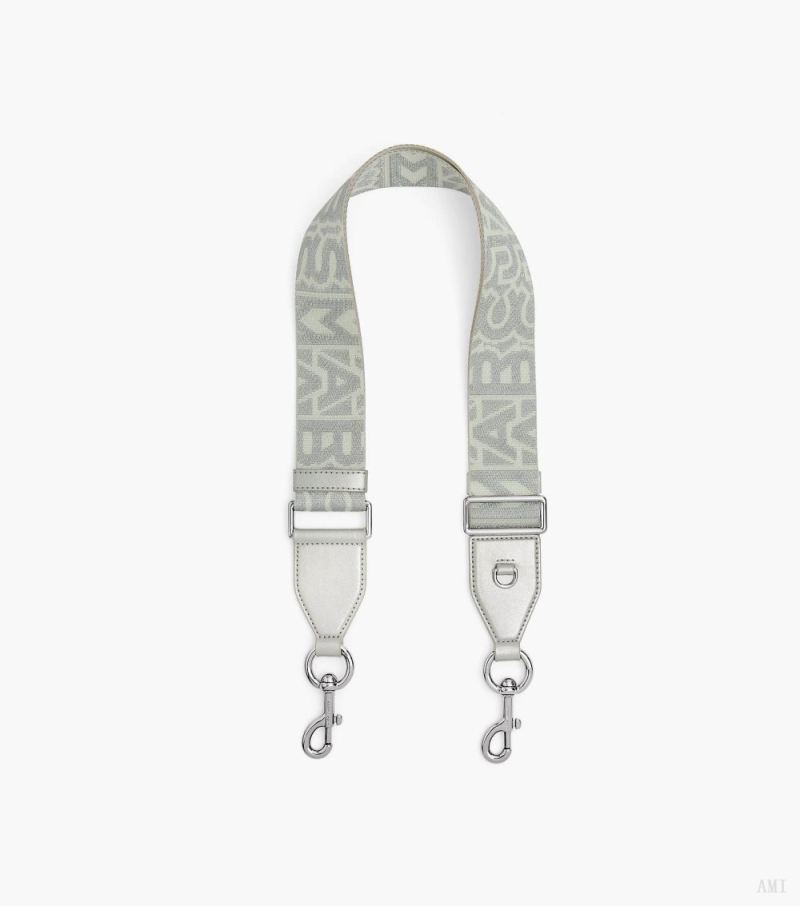 Marc Jacobs | The Monogram Utility Webbing Strap - White/Silver - Click Image to Close