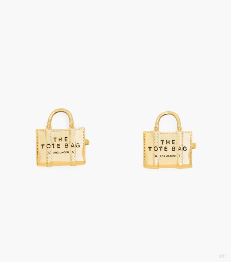 Marc Jacobs | The Tote Bag Studs - Light Antique Gold