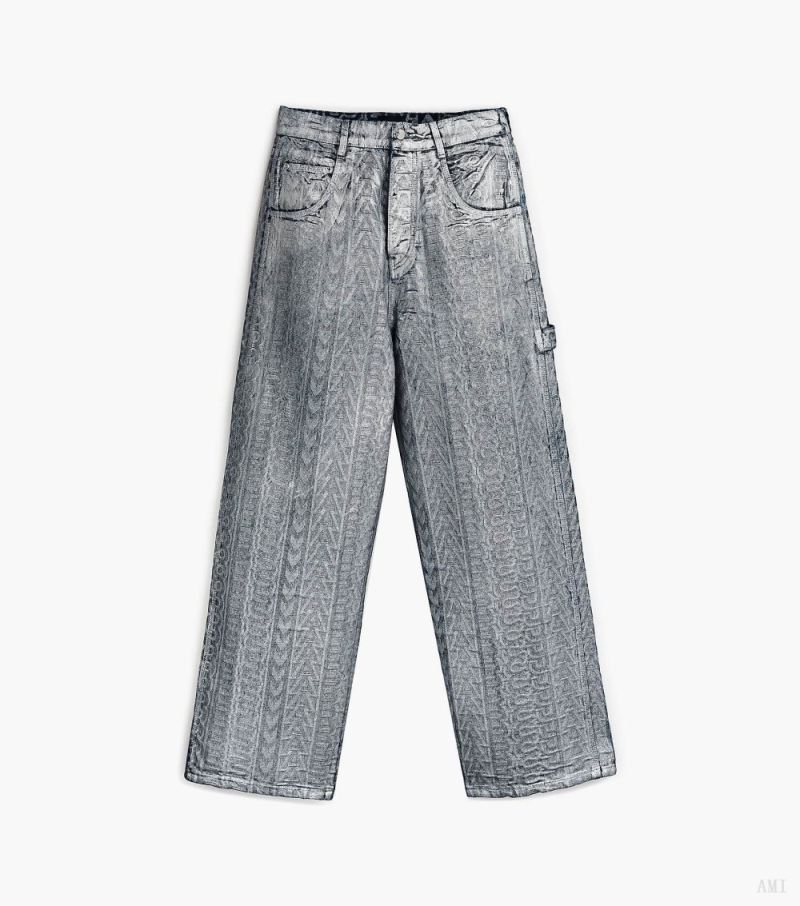 Marc Jacobs | The Monogram Oversized Jean - Matte Silver