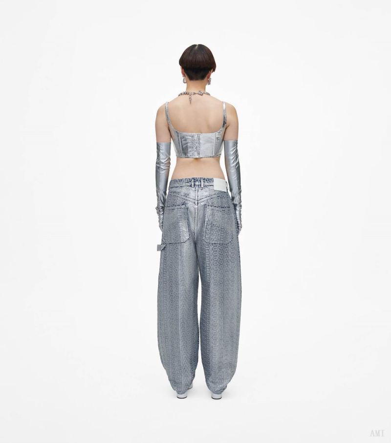 Marc Jacobs | The Monogram Oversized Jean - Matte Silver