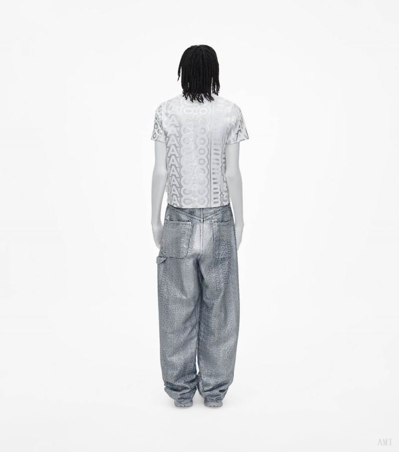 Marc Jacobs | The Monogram Oversized Jean - Matte Silver