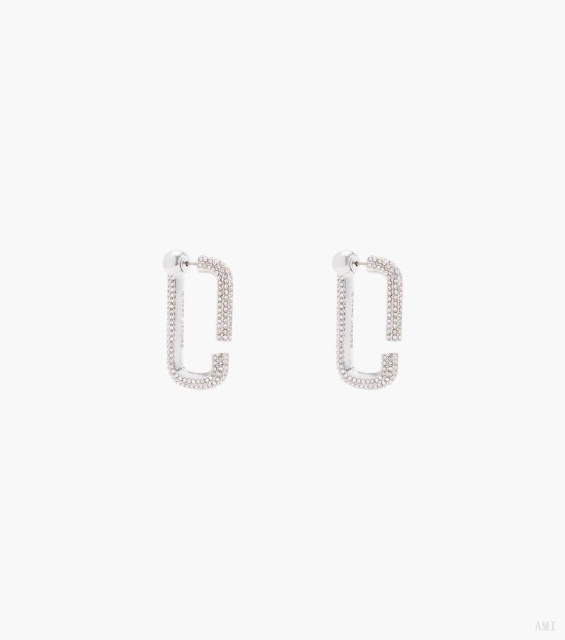 Marc Jacobs | The J Marc Crystal Hoops - Crystal/Silver