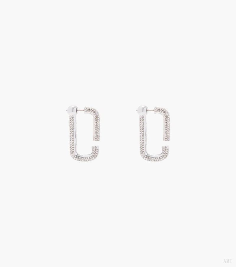 Marc Jacobs | The J Marc Crystal Hoops - Crystal/Silver