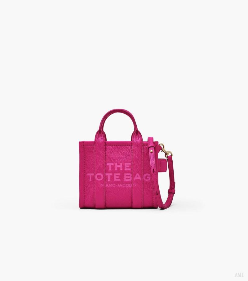 Marc Jacobs | The Leather Mini Tote Bag - Lipstick Pink - Click Image to Close