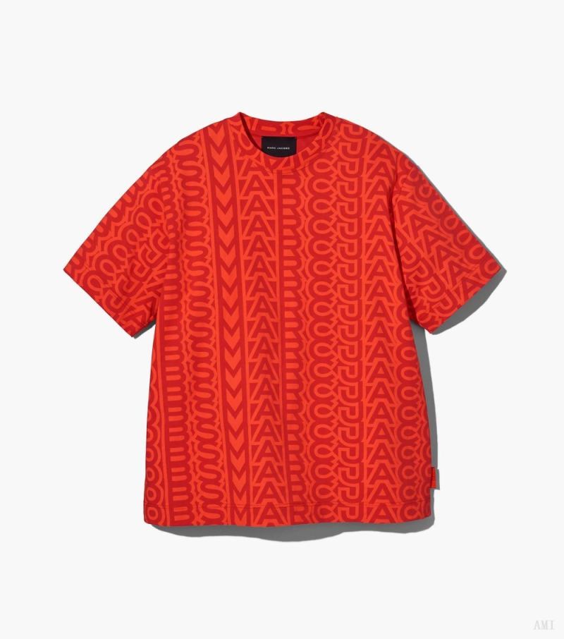 Marc Jacobs | The Monogram Big T-Shirt - Electric Orange/True Red - Click Image to Close