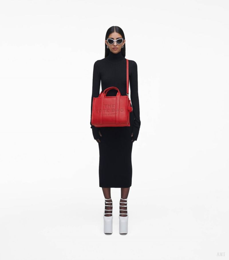 Marc Jacobs | The Leather Medium Tote Bag - True Red