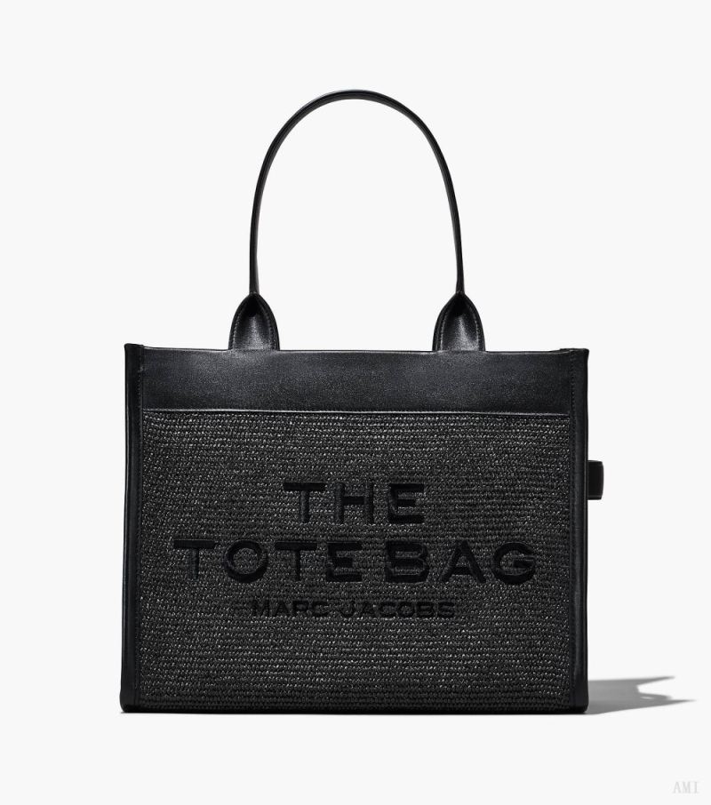 Marc Jacobs | The Woven Dtm Large Tote Bag - Black - Click Image to Close