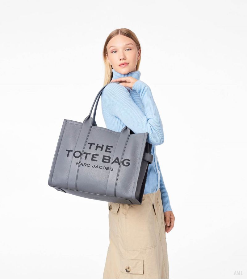 Marc Jacobs | The Leather Large Tote Bag - Wolf Grey