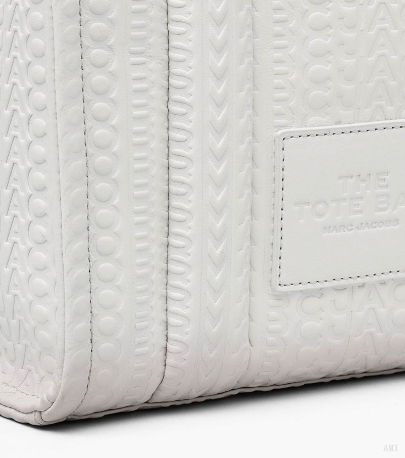 Marc Jacobs | The Monogram Debossed Small Tote Bag - White