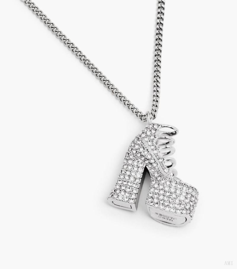 Marc Jacobs | The Pave Kiki Boot Necklace - Silver/Crystal - Click Image to Close