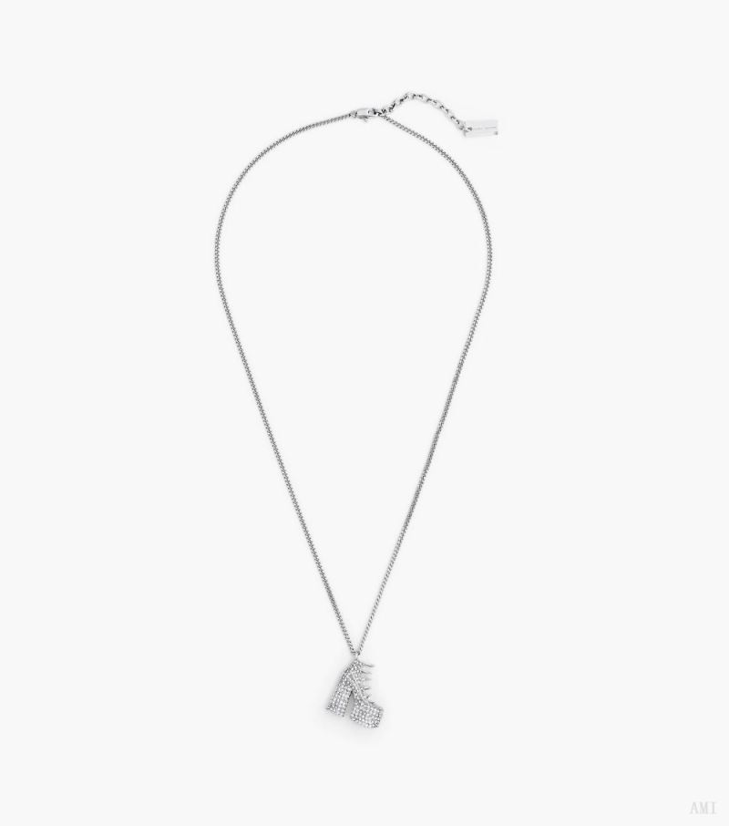 Marc Jacobs | The Pave Kiki Boot Necklace - Silver/Crystal