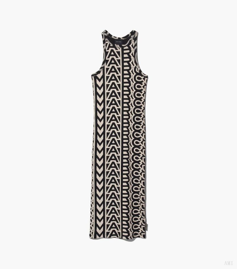 Marc Jacobs | The Monogram Racer Rib Dress - Black/Ivory