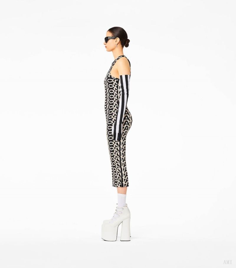 Marc Jacobs | The Monogram Racer Rib Dress - Black/Ivory