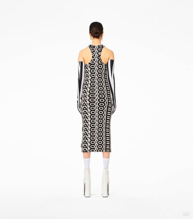 Marc Jacobs | The Monogram Racer Rib Dress - Black/Ivory