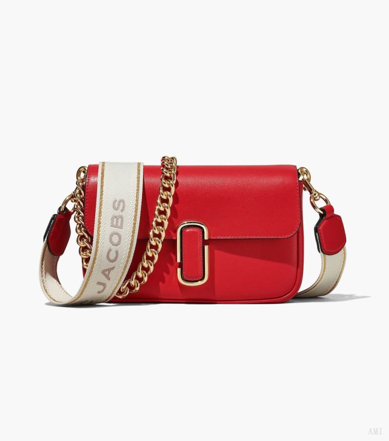 Marc Jacobs | The J Marc Soft Shoulder Bag - True Red - Click Image to Close