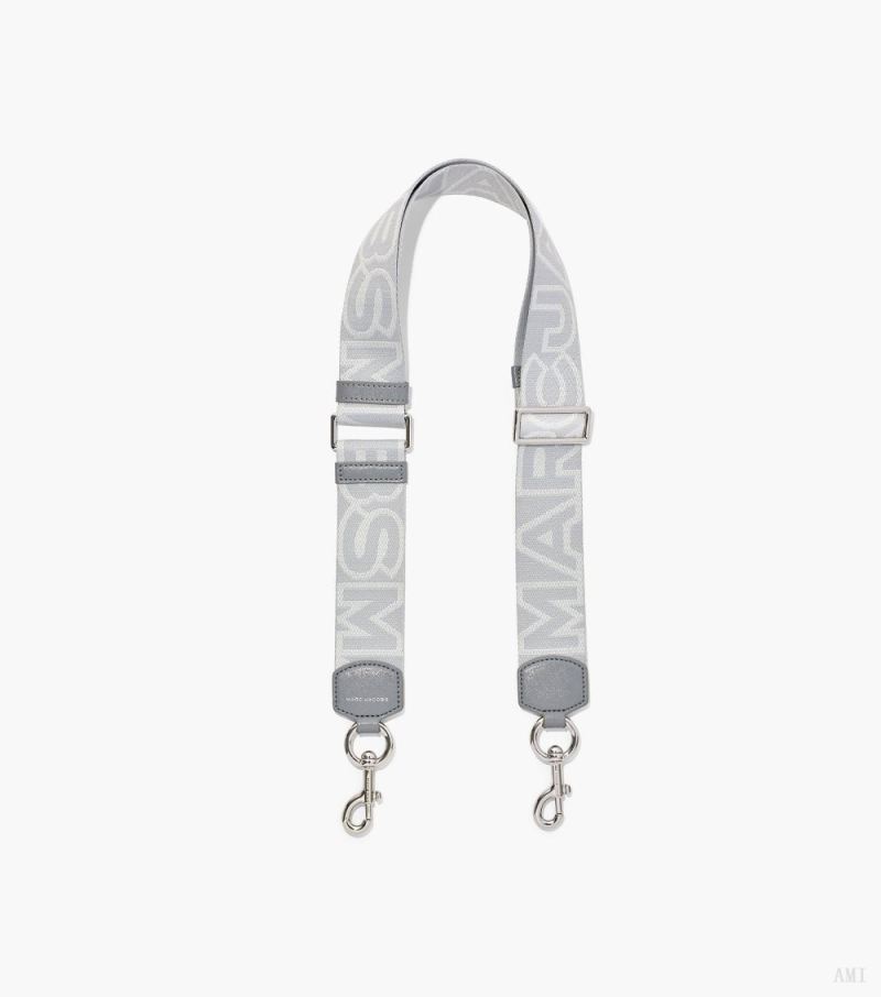 Marc Jacobs | The Outline Logo Webbing Strap - Wolf Grey Multi