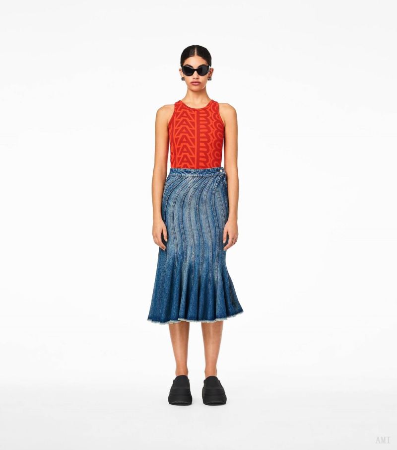 Marc Jacobs | The Wave Denim Skirt - Swell Denim - Click Image to Close