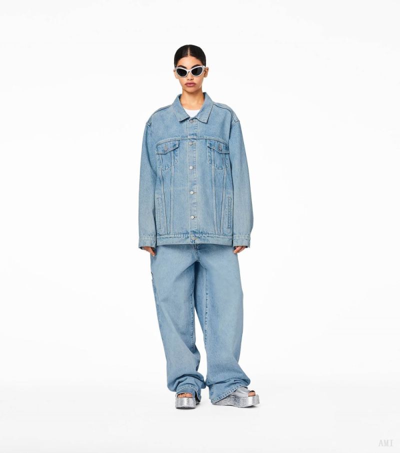 Marc Jacobs | The Denim Trucker Jacket - Sun Bleached Denim - Click Image to Close