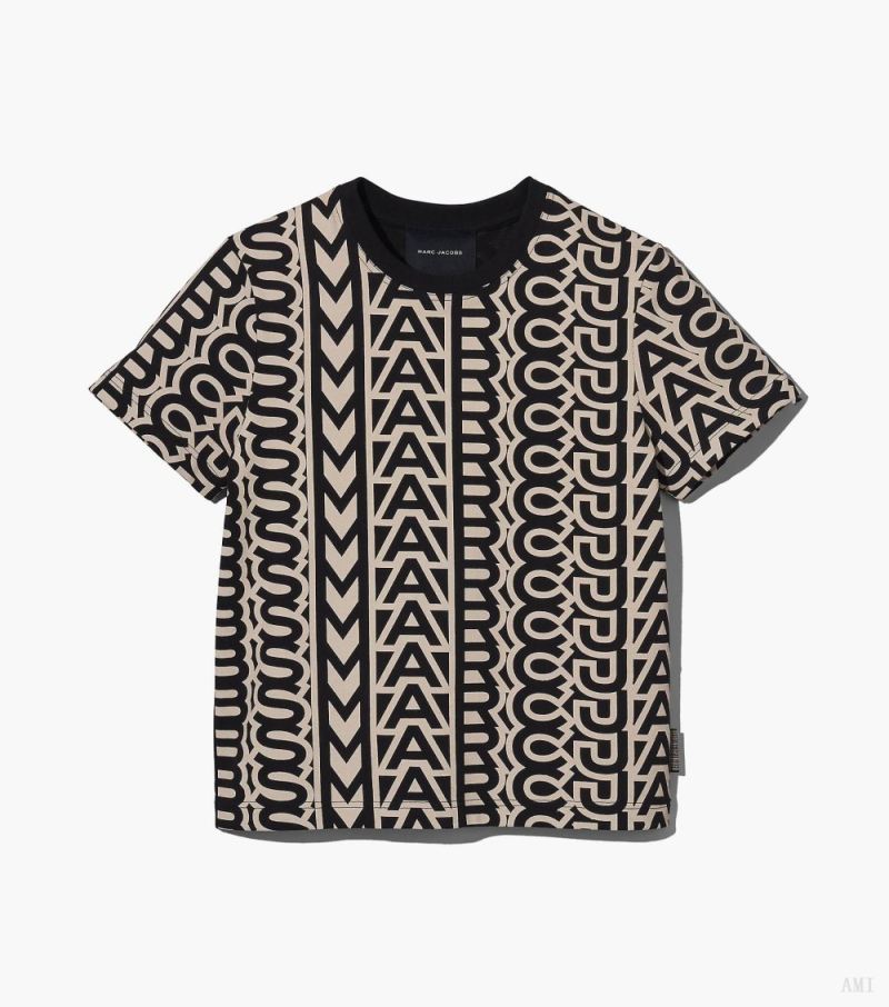 Marc Jacobs | The Monogram Baby Tee - Black/Ivory - Click Image to Close