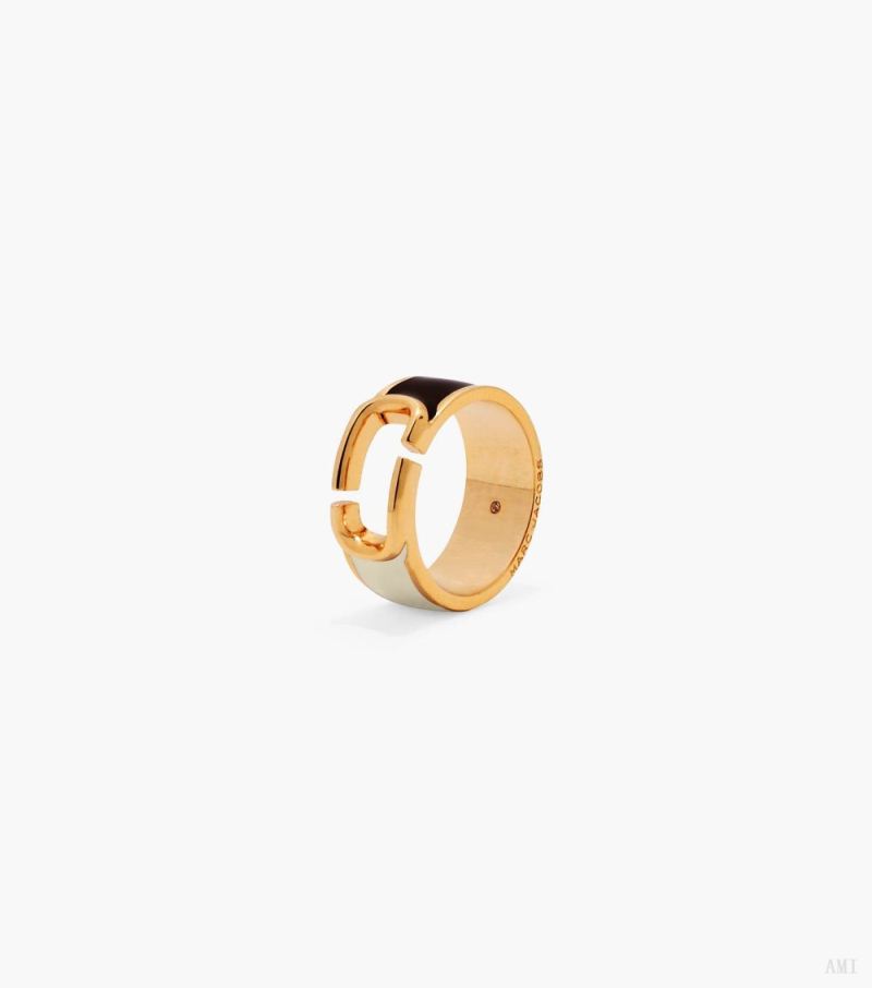 Marc Jacobs | The J Marc Colorblock Ring - Black Multi/Gold