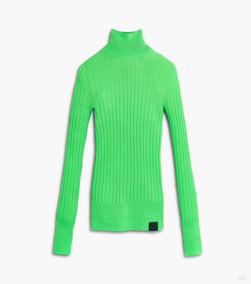 Marc Jacobs | The Lightweight Ribbed Turtleneck - Apple - Click Image to Close