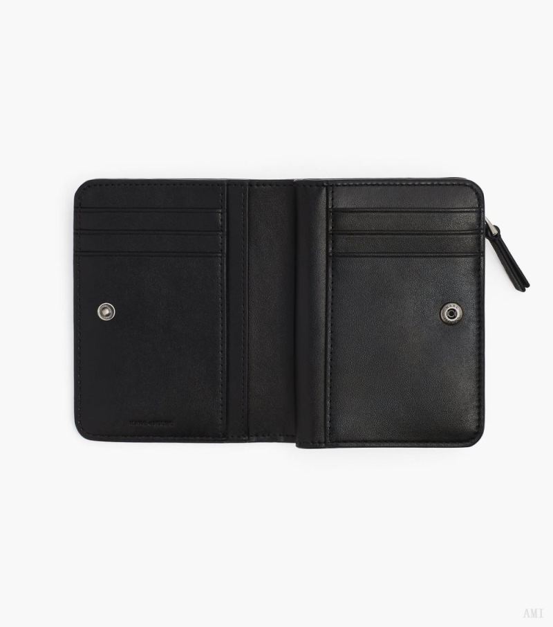 Marc Jacobs | The Monogram Debossed J Marc Mini Compact Wallet - Black