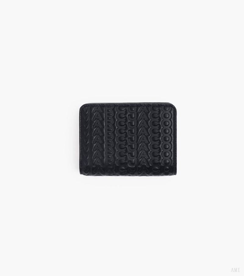 Marc Jacobs | The Monogram Debossed J Marc Mini Compact Wallet - Black