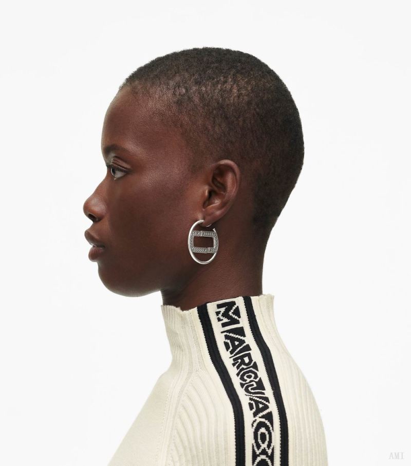 Marc Jacobs | The St. Marc Hoops - Light Antique Silver