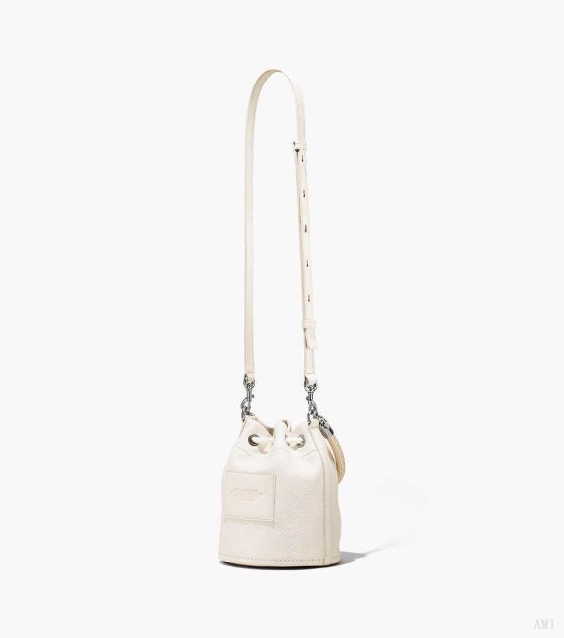 Marc Jacobs | The Leather Bucket Bag - Cotton/Silver