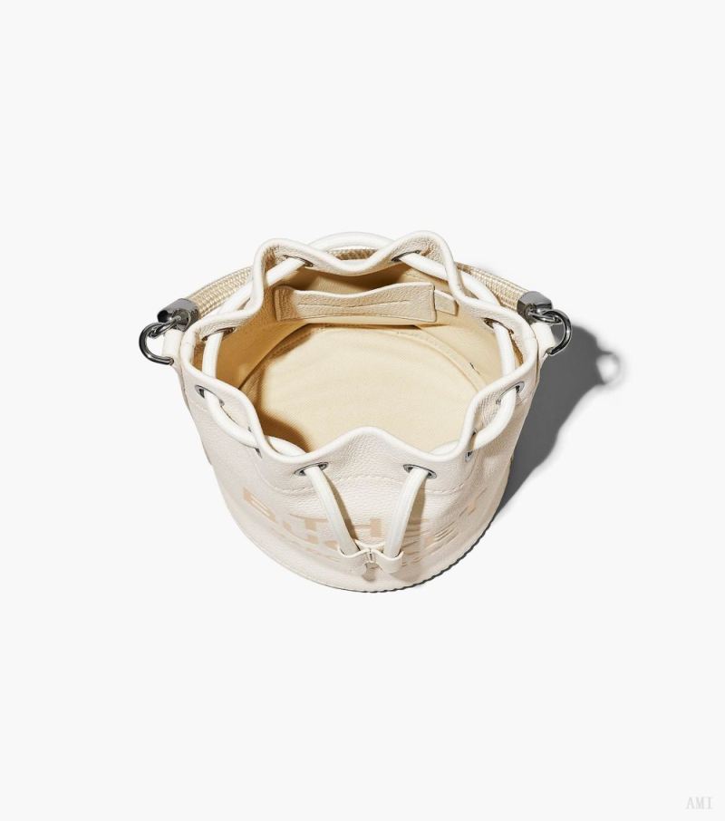 Marc Jacobs | The Leather Bucket Bag - Cotton/Silver