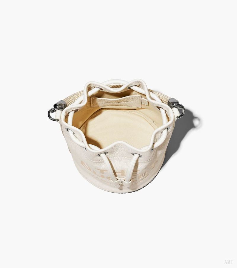 Marc Jacobs | The Leather Bucket Bag - Cotton/Silver