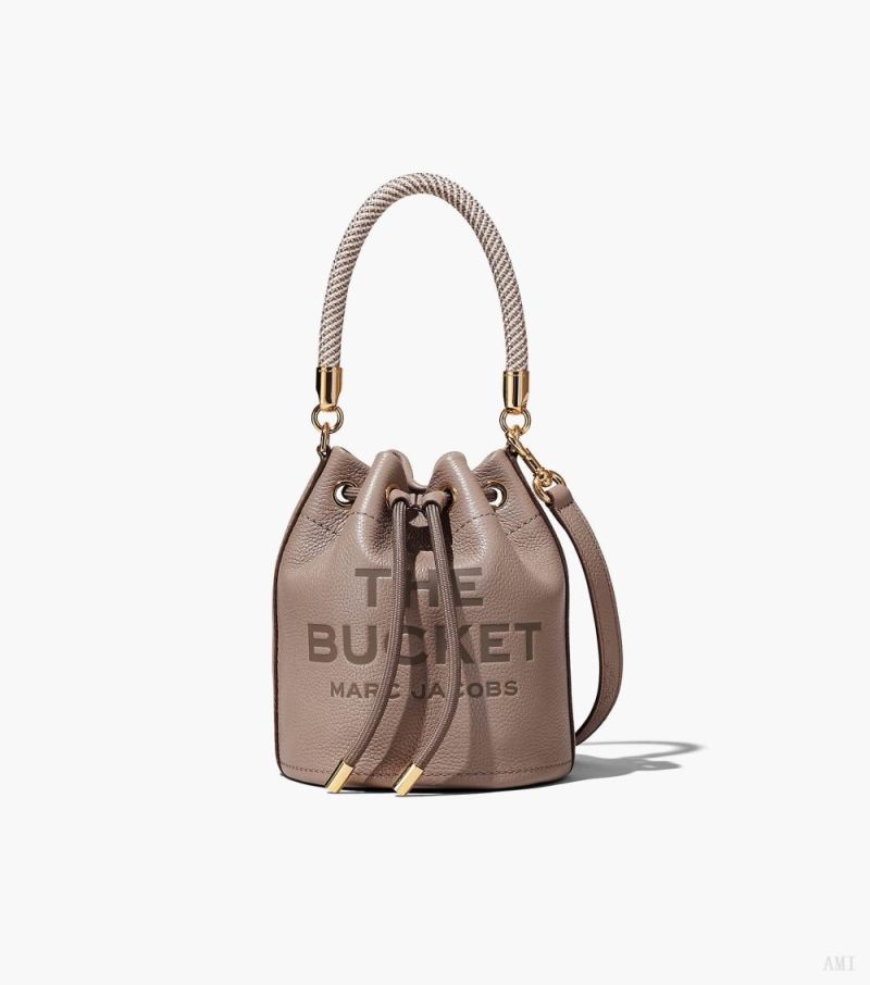 Marc Jacobs | The Leather Bucket Bag - Cement - Click Image to Close