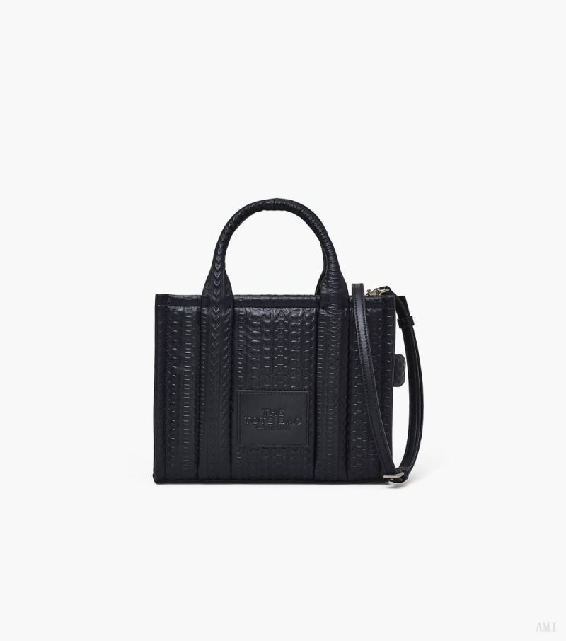 Marc Jacobs | The Monogram Debossed Small Tote Bag - Black - Click Image to Close