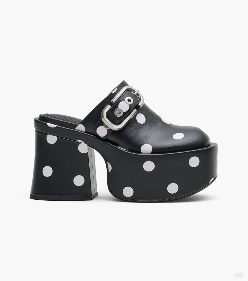 Marc Jacobs | The J Marc Spots Clog - Black/White - Click Image to Close