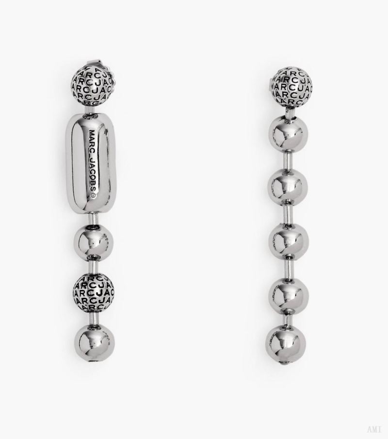 Marc Jacobs | The Monogram Ball Chain Earrings - Light Antique Silver